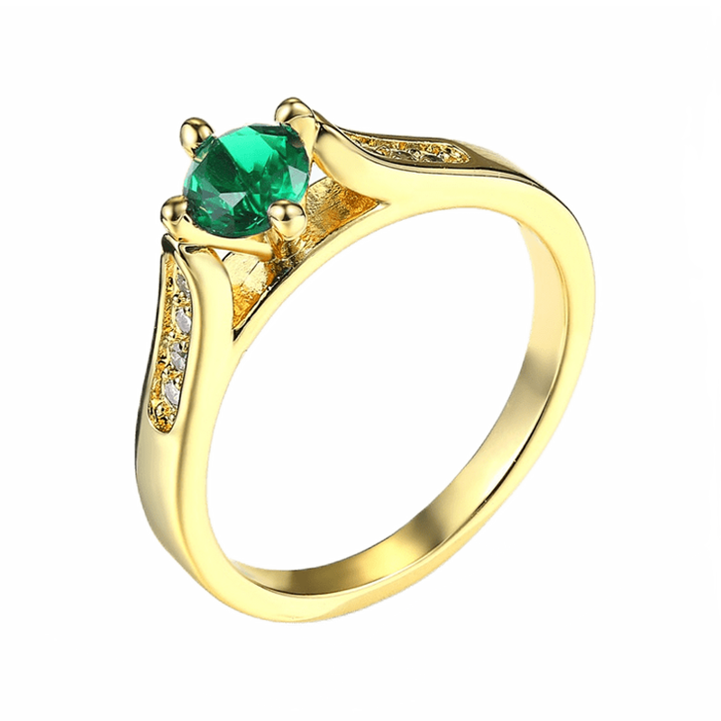 Dazzling Single Diamond Gold Ring - Tierra Join Stock Company