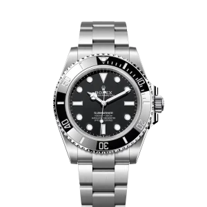 Rolex Steel Submariner Watch - Oyster, 41 mm, Oystersteel - Reference 124060