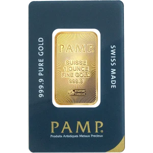 PAMP Suisse 999.9 Pure 1oz Gold Bar